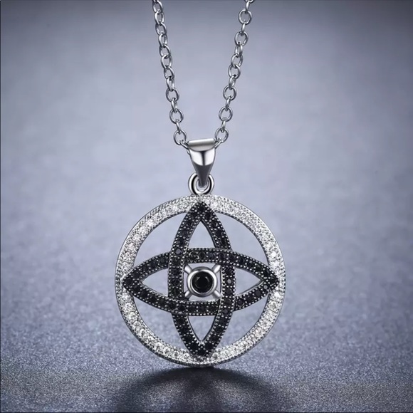 CZ Crystal Silver Adjustable Necklace NEW - Picture 2 of 6